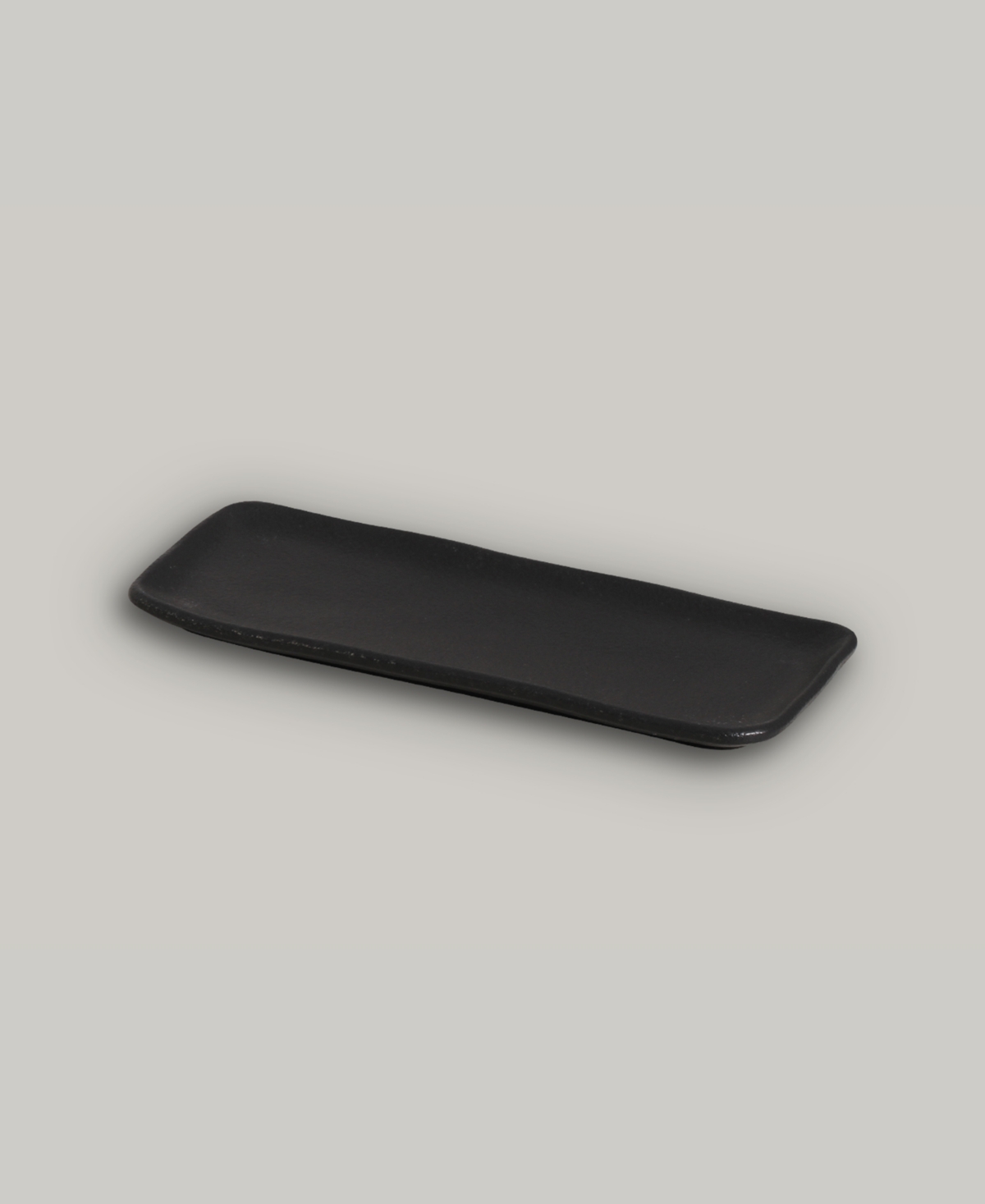 Porto Brasil 8.6" Stoneware Rectangular Platters, Set Of 4 In Matte Black
