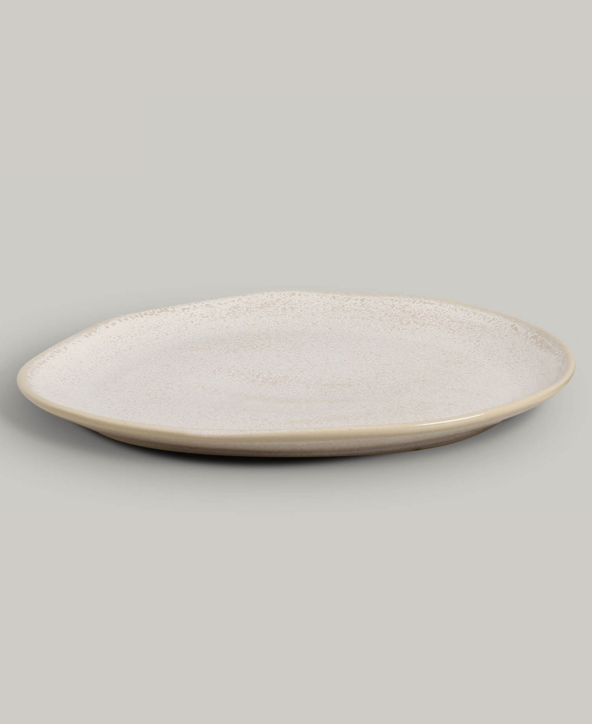 Porto Brasil Stoneware Oval Dinner Plates, Set Of 6 In Latte