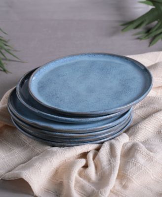 PORTO BRASIL Stoneware Dessert Plates, Set of 6