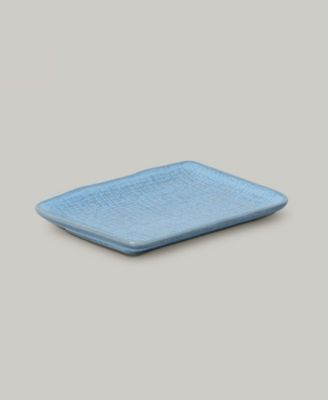 7" Stoneware Rectangular Juta Platters, Set of 4