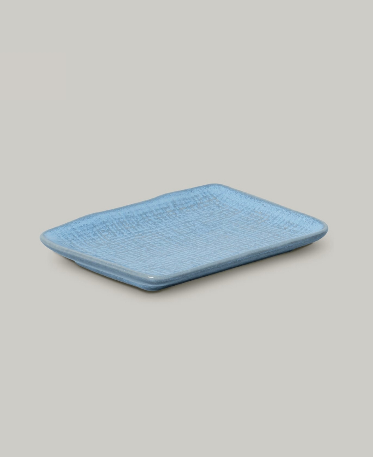 Porto Brasil 7" Stoneware Rectangular Juta Platters, Set Of 4 In Breeze