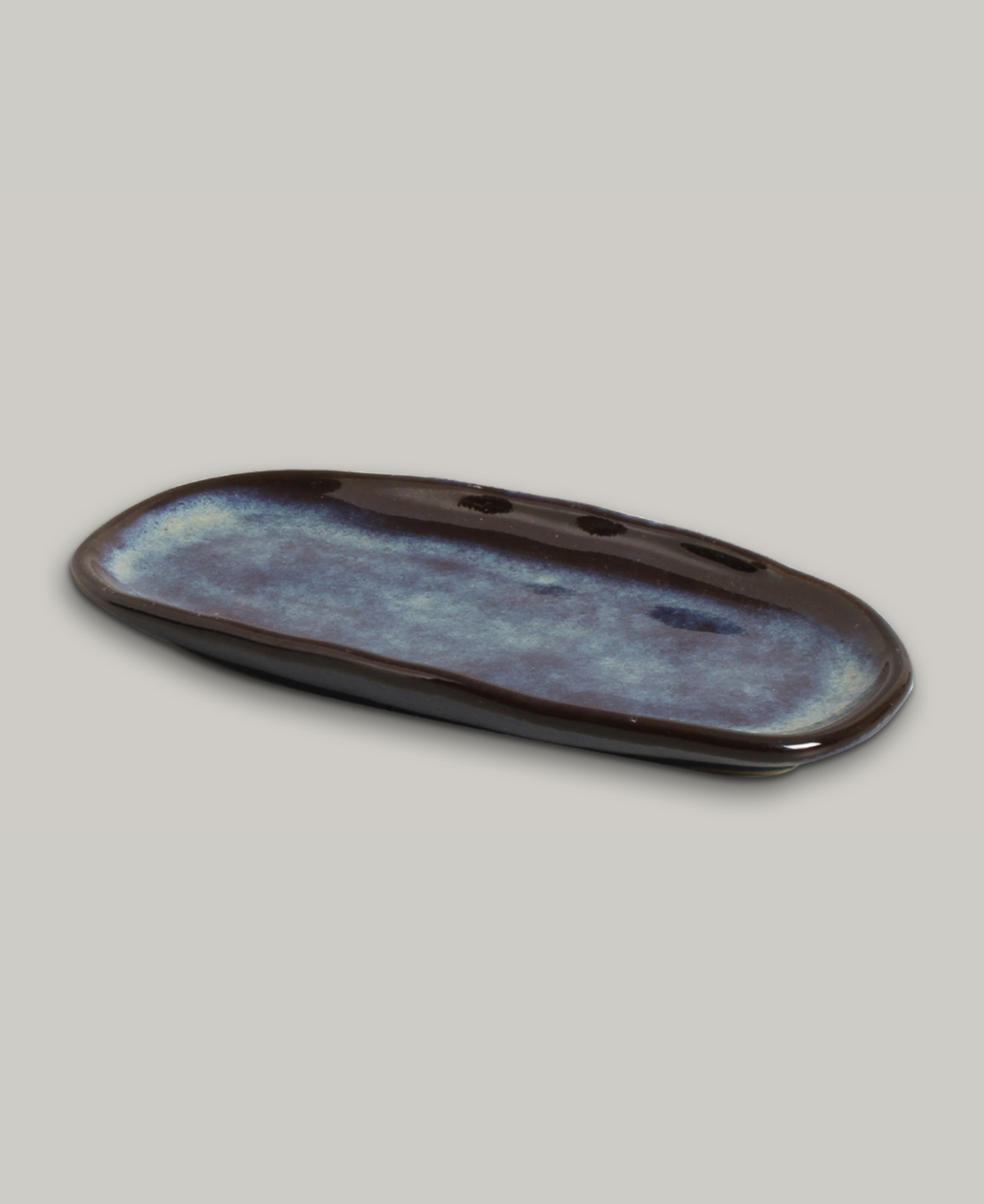 Porto Brasil Stoneware Shallow Oval Platters, Set Of 4 In Denim