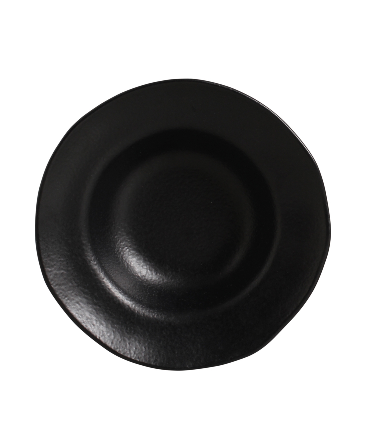 Porto Brasil Stoneware Deep Rim Dessert Plates, Set Of 4 In Matte Black