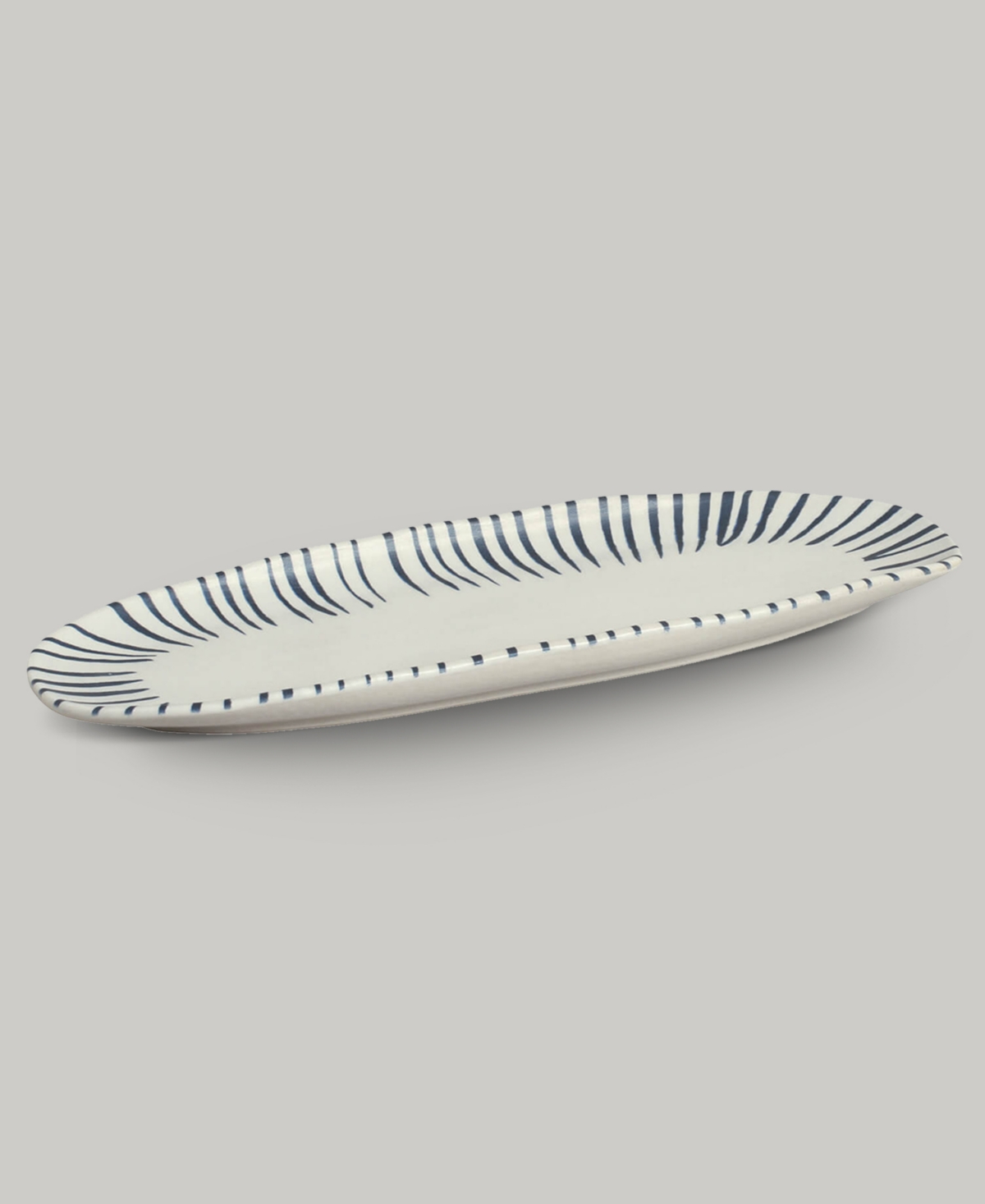 Porto Brasil Elemento Stoneware Large Shallow Oval Platters, Set Of 4 In Elemento