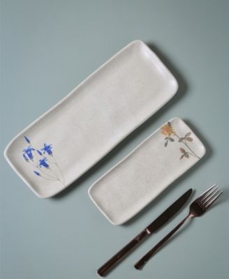 Campestre Stoneware Medium Rectangular Platters, Set of 4