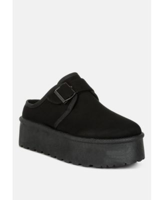 Mayfield Buckle Strap Fur Platform Classic Slip-On