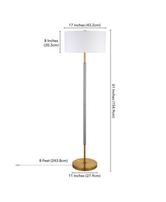Hudson & Canal 61.5" Metal Simone 2-Light Floor Lamp
