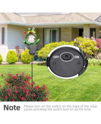 Frog Solar Lights Outdoor Garden Decorative, Solar Frog Outdoor Decor for Garden, Auto ON/Off Solar Powered Stake Lights for Christmas Pathway Lawn Patio Yard Decor
