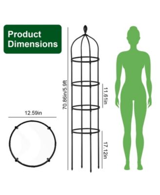 2-Pack Garden Obelisk Trellis Rustproof Tower for Climbing Plants, Flowers & Vegetable Support