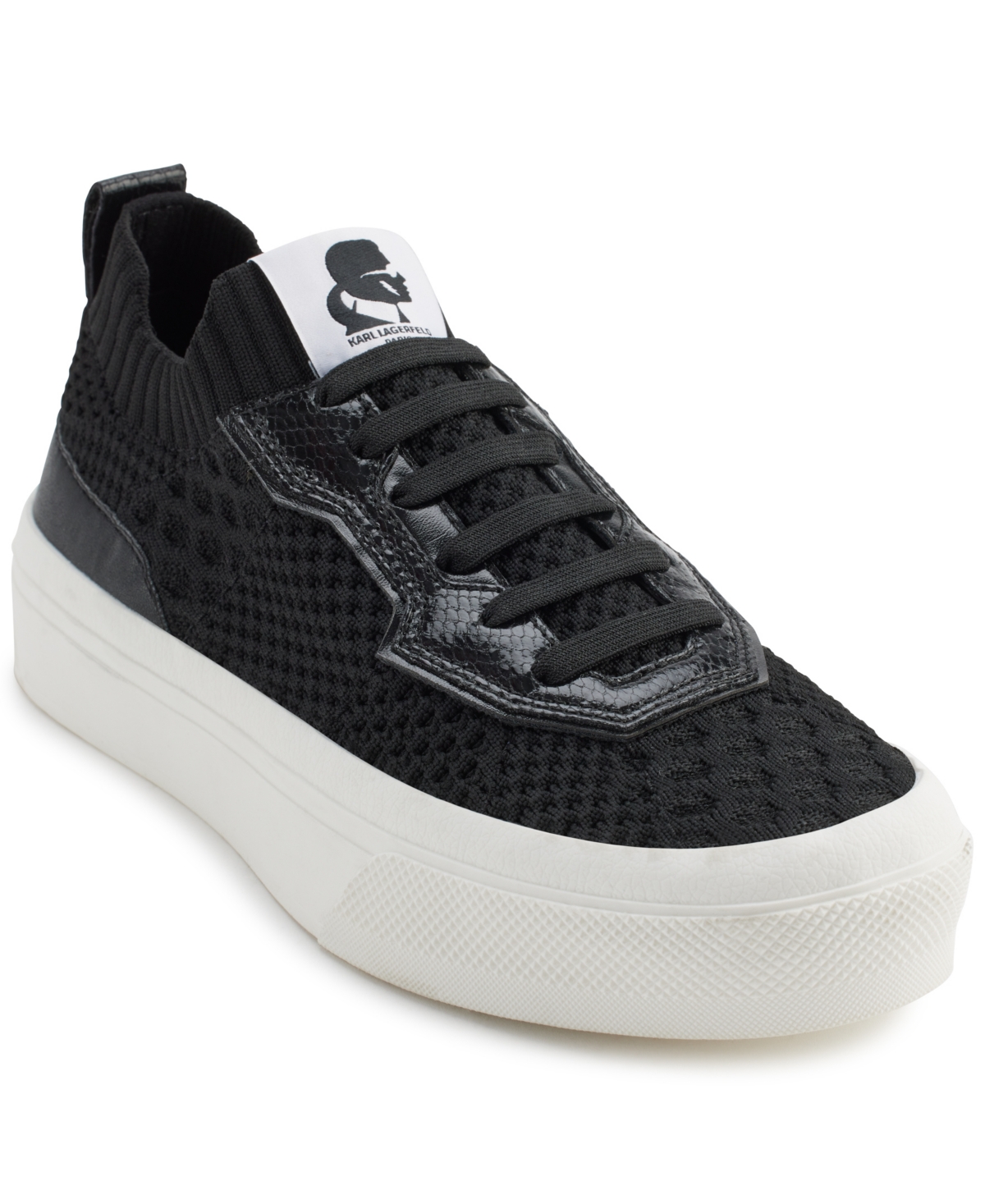 Karl Lagerfeld Paris Gabby Slip-on Knit Sneaker In Black
