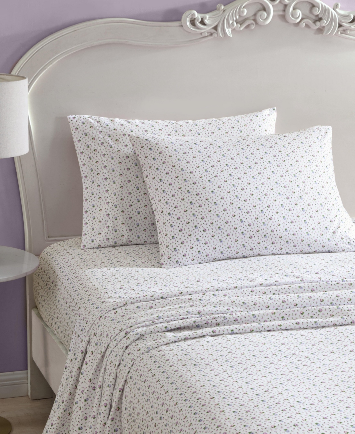 Betsey Johnson Printed Microfiber 3 Piece Sheet Set, Twin In Floral Ditsy