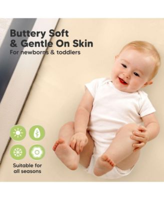 2pk Isla Waterproof Mini Crib Sheets for Boy, Girl, Soft Pack and Play Sheets for Graco Pack and Play Mattress