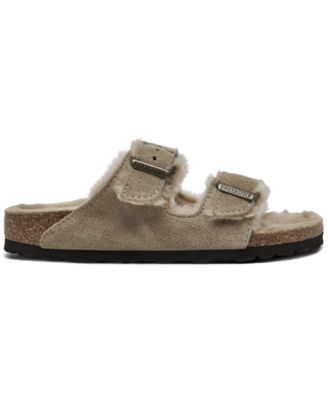 Women's Arizona Shearling Suede Leather Sandals from Finish Line