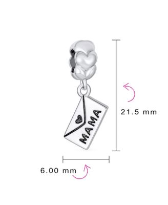 Initial Alphabet Bead Charm A-Z Heart MAMA Dangling for European Bracelet