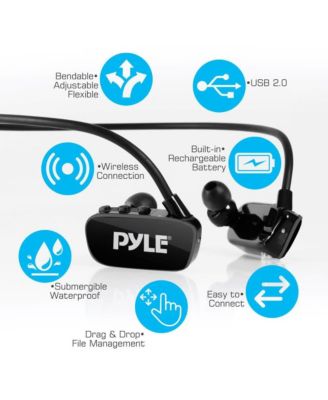 Bluetooth Waterproof MP3 Player Headphones, 8GB Built-In Memory