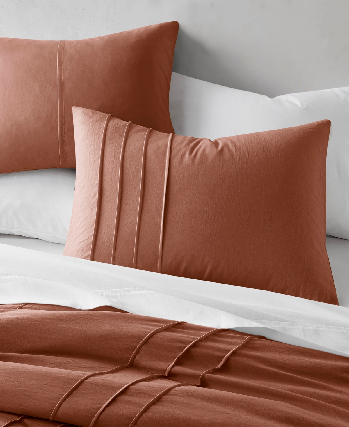 510 Design Porter Washed Pleated 2-pc. Comforter Set, Twin/twin Xl In Clay