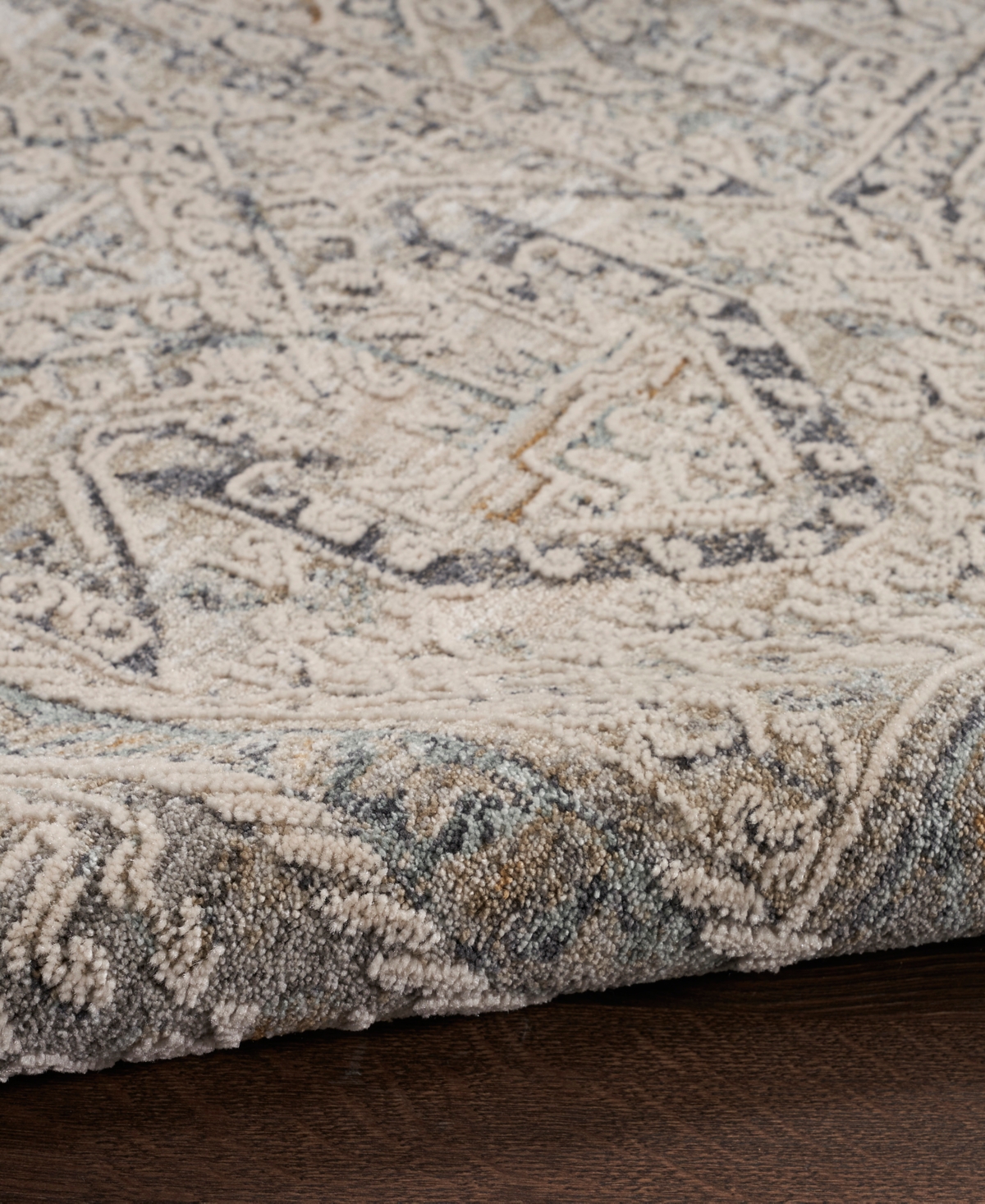Nourison Home Lynx Lnx01 2'3"x10' Runner Area Rug In Ivory,gray