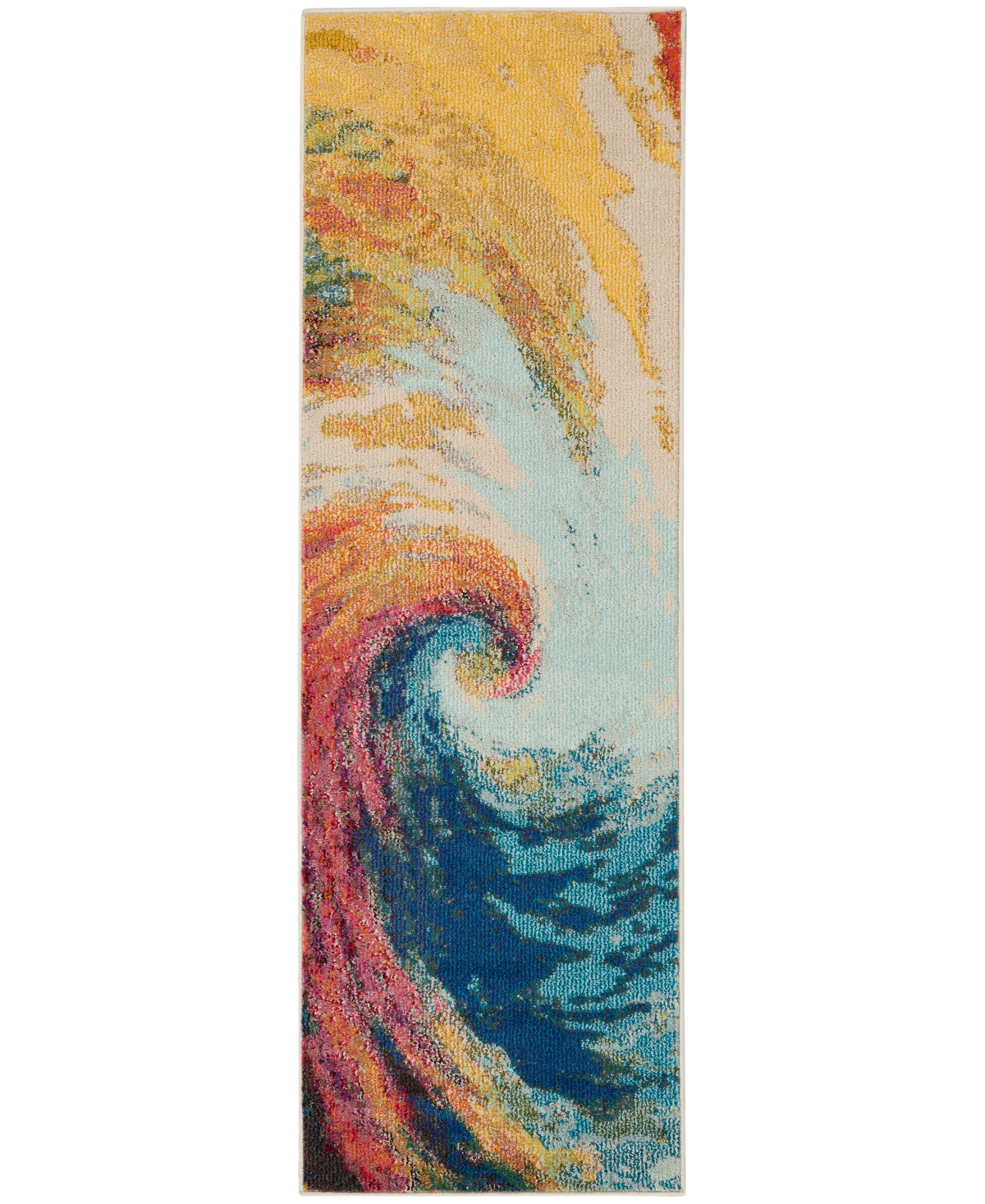 Nourison Home Celestial Ces07 2'x6' Runner Area Rug In Multi,blue