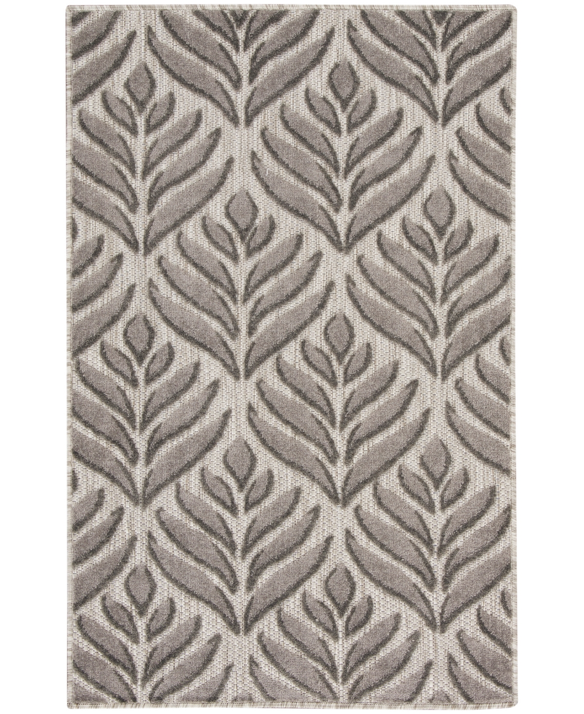 Nourison Home Aloha Alh35 2'8"x4' Area Rug In Charcoal