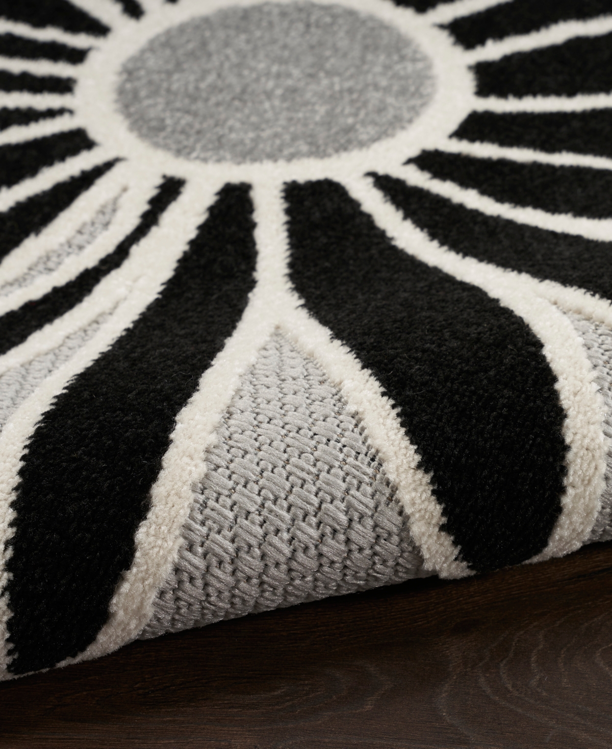 Nourison Home Aloha Alh33 2'3"x12' Runner Area Rug In Black
