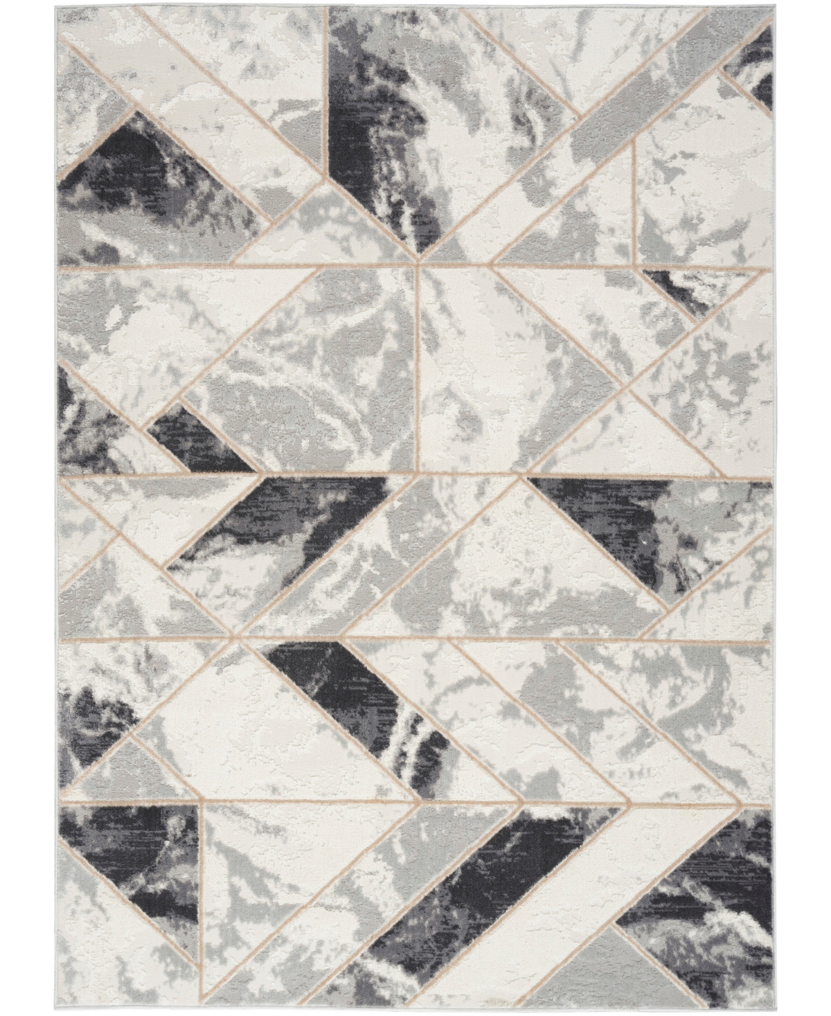 Nourison Home Elation Etn11 4'x6' Area Rug In Ivory,gray