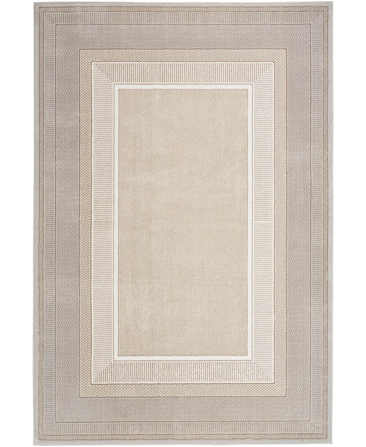 Nourison Home Glitz Glz07 5'3"x7'3" Area Rug In Ivory