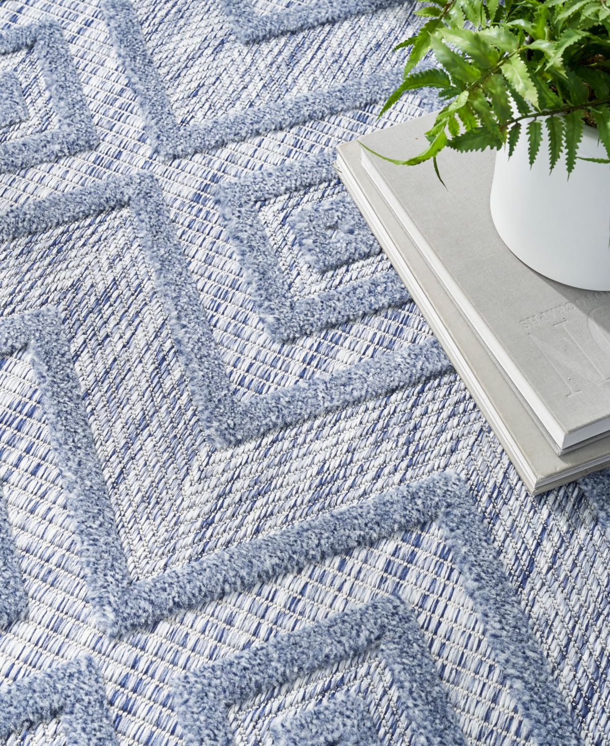 Shop Nourison Home Versatile Nrv01 5'x7' Area Rug In Denim,blue