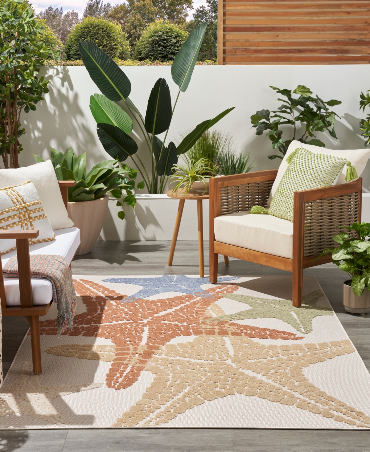 Nourison Home Aloha Alh28 6'x9' Area Rug In Ivory