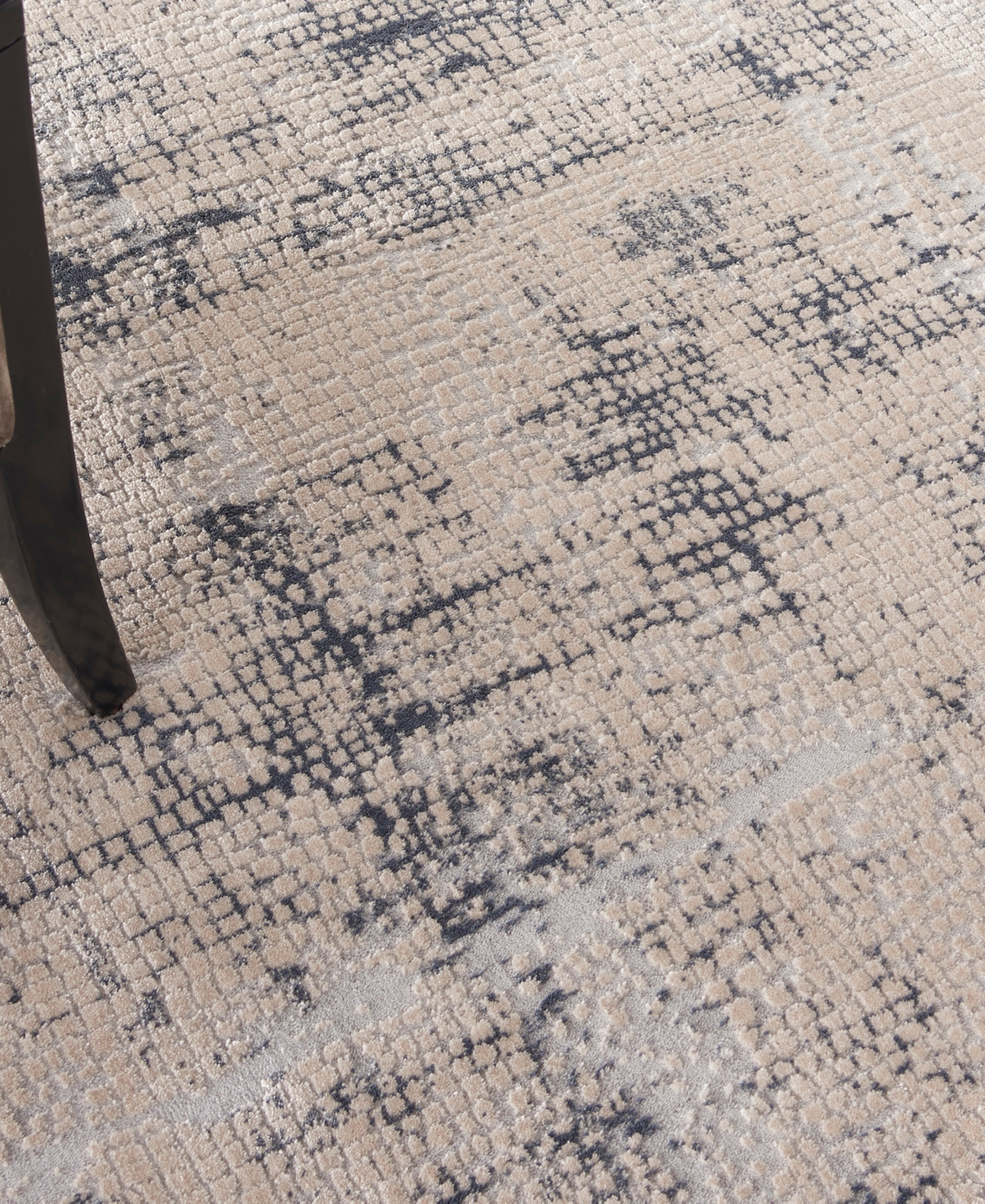 Nourison Home Rustic Textures Rus06 5'3"x5'3" Round Area Rug In Ivory,blue