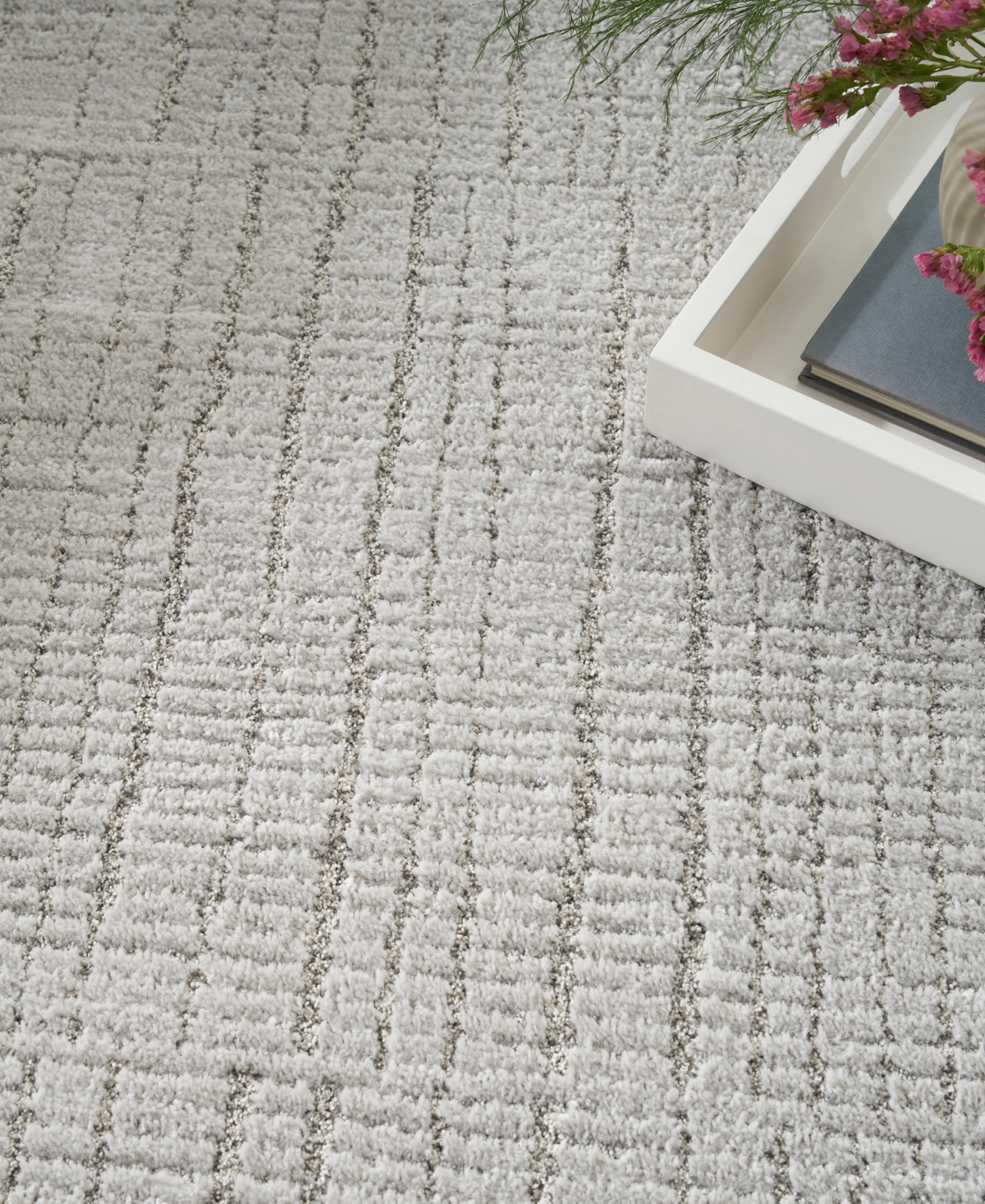 Nourison Home Andes And06 3'11"x5'11" Area Rug In Silver