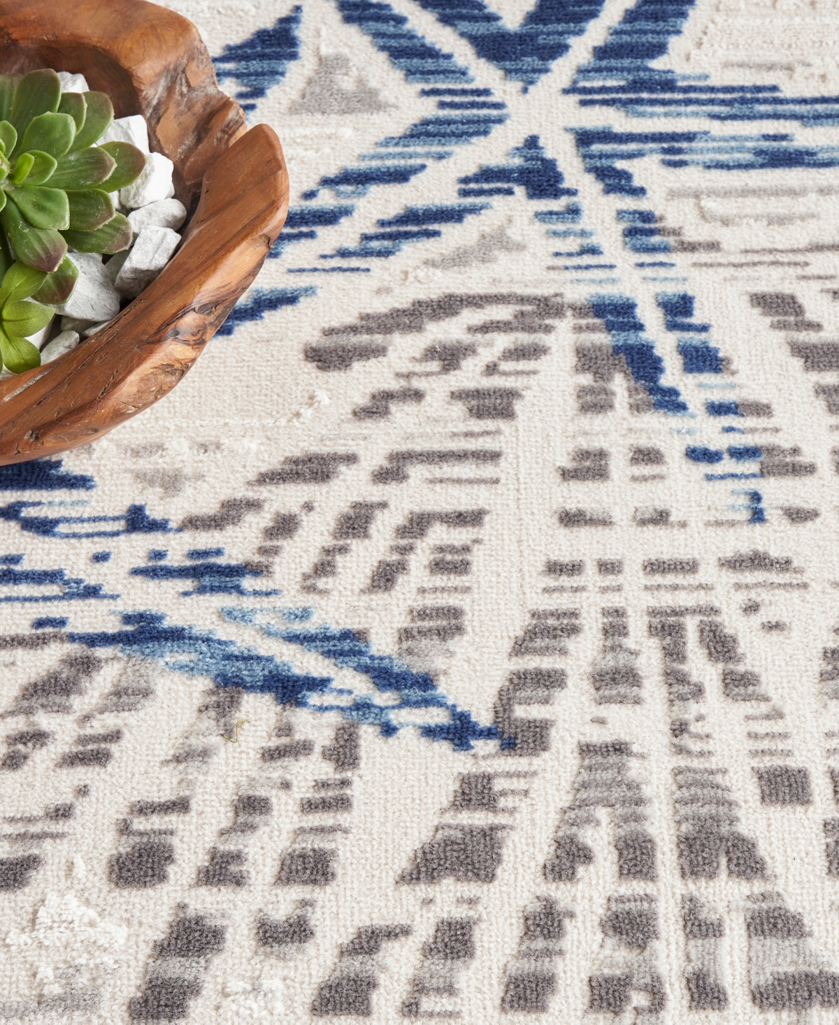 Nourison Home Seaside Sds04 7'10"x9'10" Area Rug In Ivory,gray