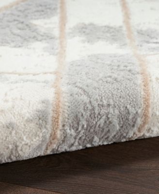 Nourison Home Elation Etn11 Rug Collection In Ivory,gray