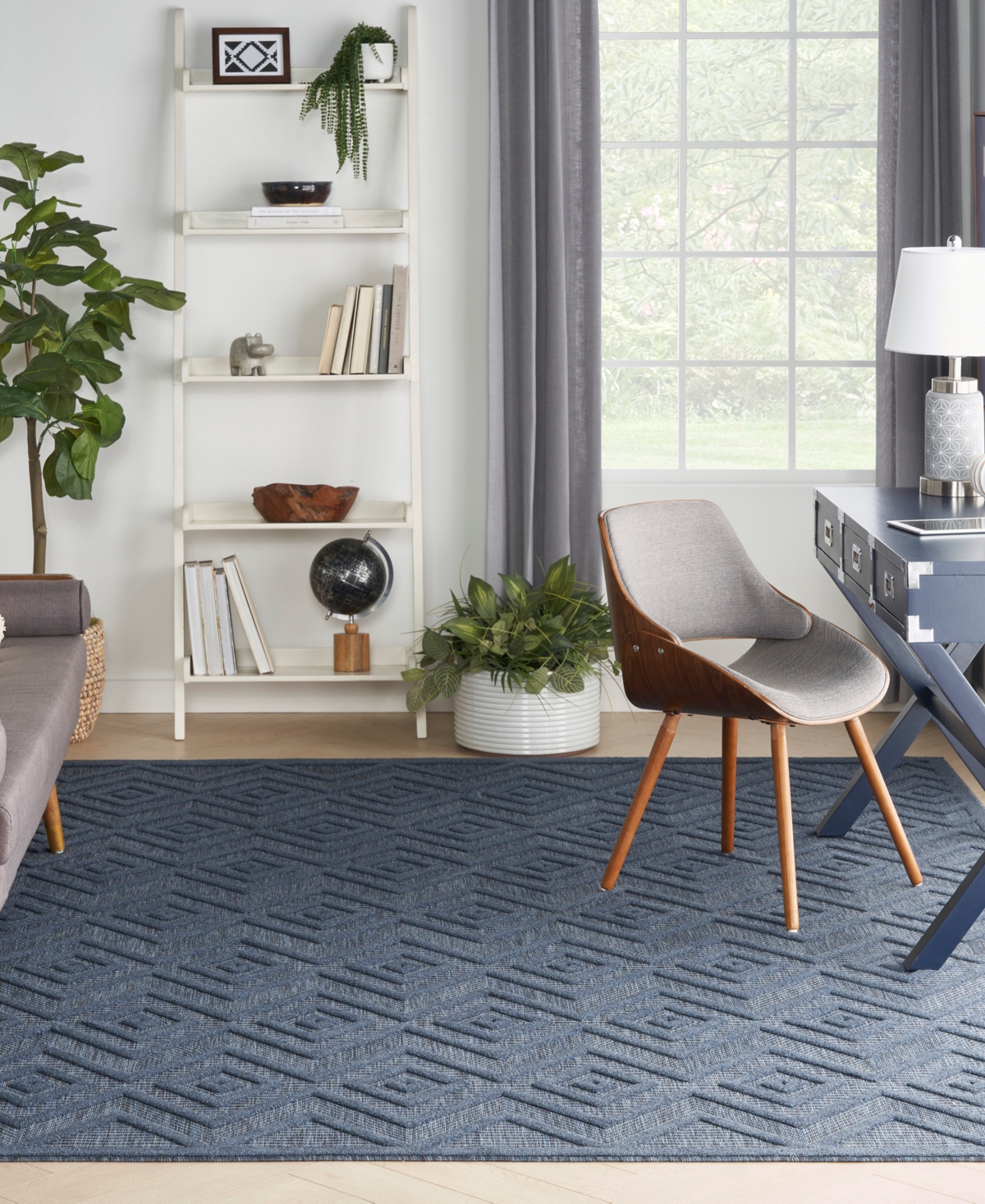 Nourison Home Versatile Nrv01 8'x10' Area Rug In Navy,blue