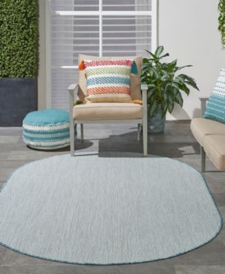Courtyard COU01 5'x8' Oval Area Rug