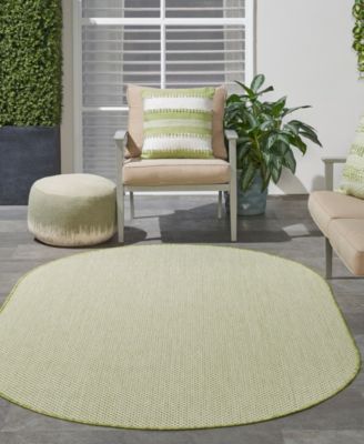 Courtyard COU01 5'x8' Oval Area Rug