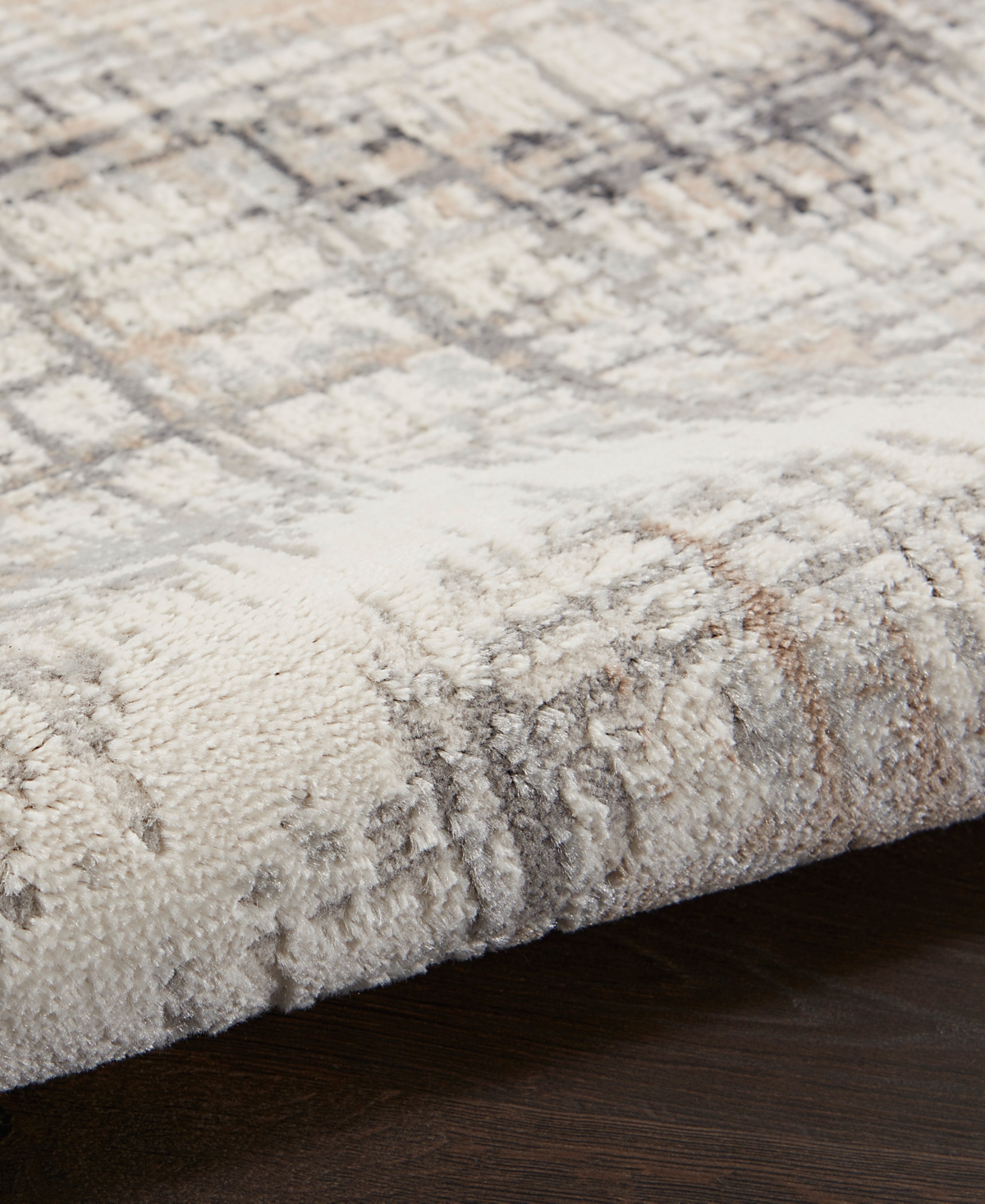 Nourison Home Elation Etn04 5'3"x7'3" Area Rug In Gray,ivory