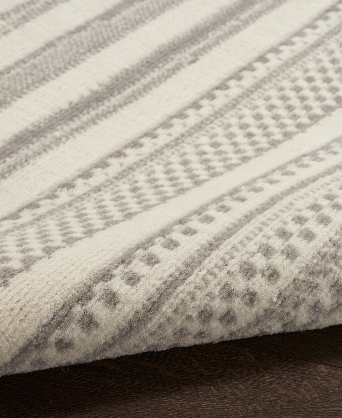 Nourison Home Grafix Grf41 5'3"x7'3" Area Rug In Ivory,gray