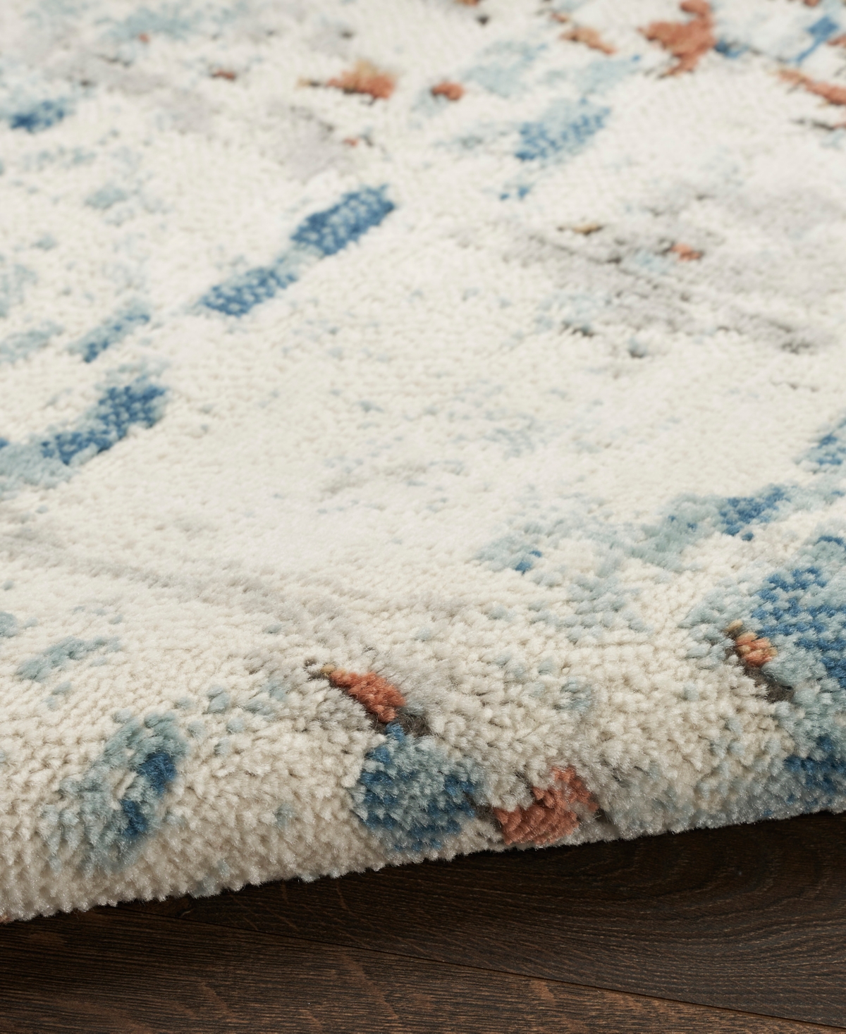 Nourison Home Quarry Qua01 5'3"x7'3" Area Rug In Beige,blue