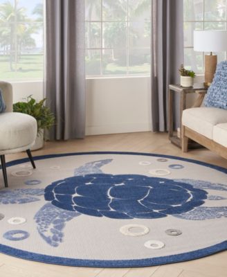 Aloha ALH27 5'3"x5'3" Round Area Rug