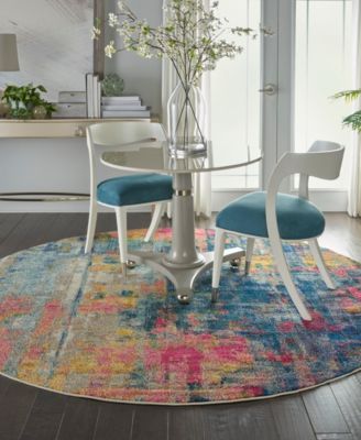 Celestial CES09 7'10"x7'10" Round Area Rug