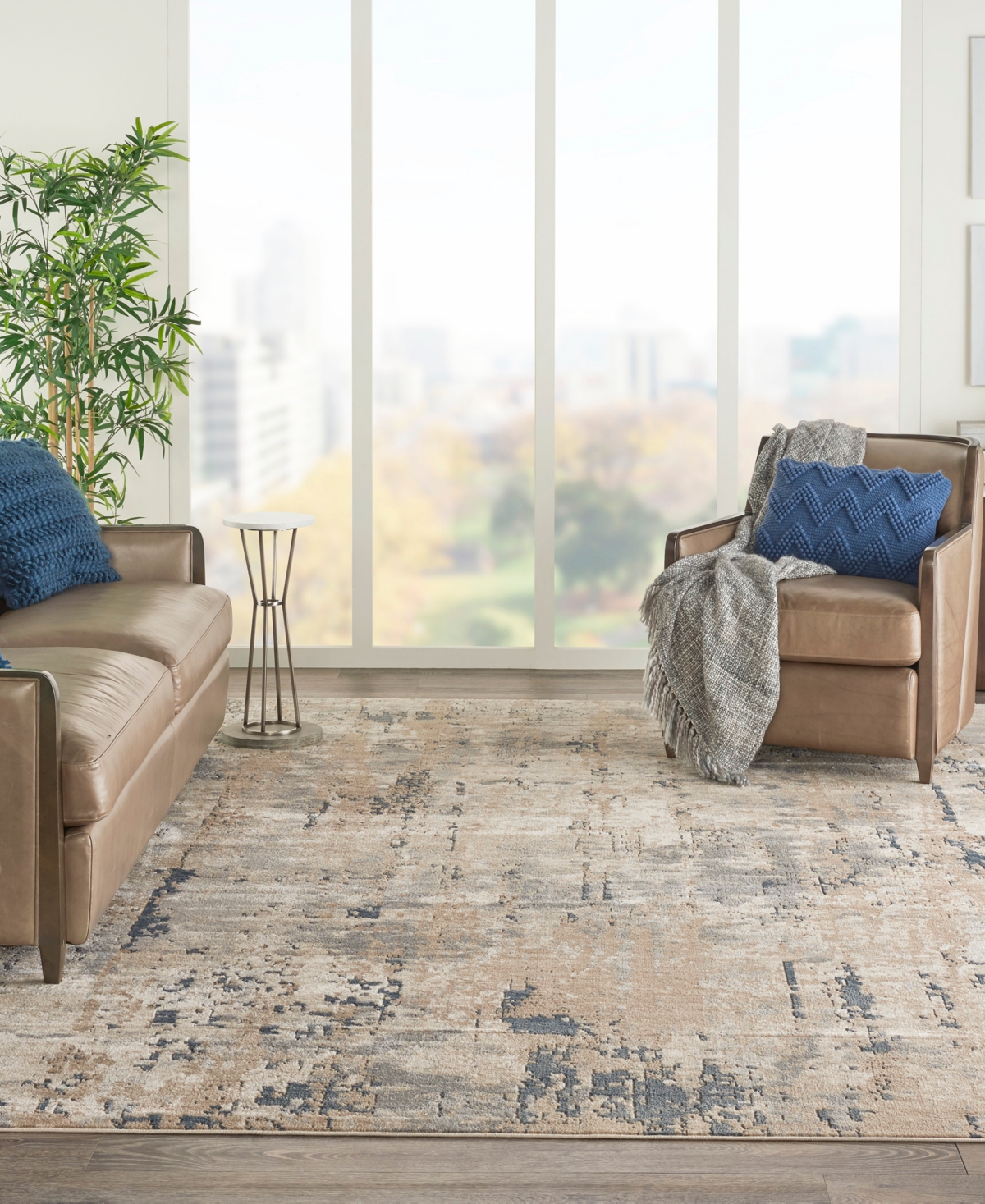 Nourison Home Quarry QUA01 6'7"x9'6" Area Rug
