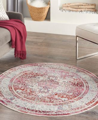 Vintage Kashan VKA07 4'x4' Round Area Rug