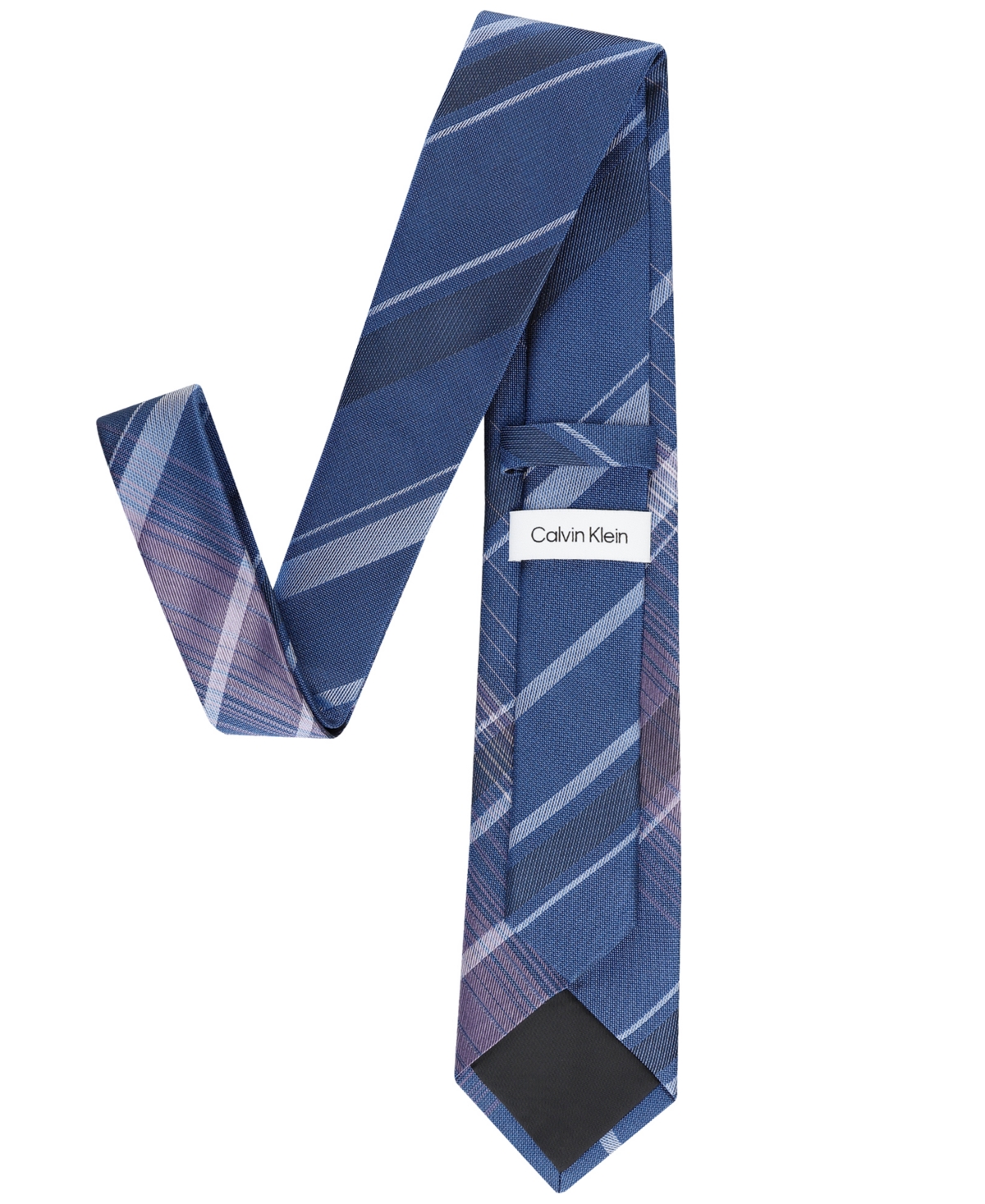 Calvin Klein Men's Zayden Plaid Tie -purple