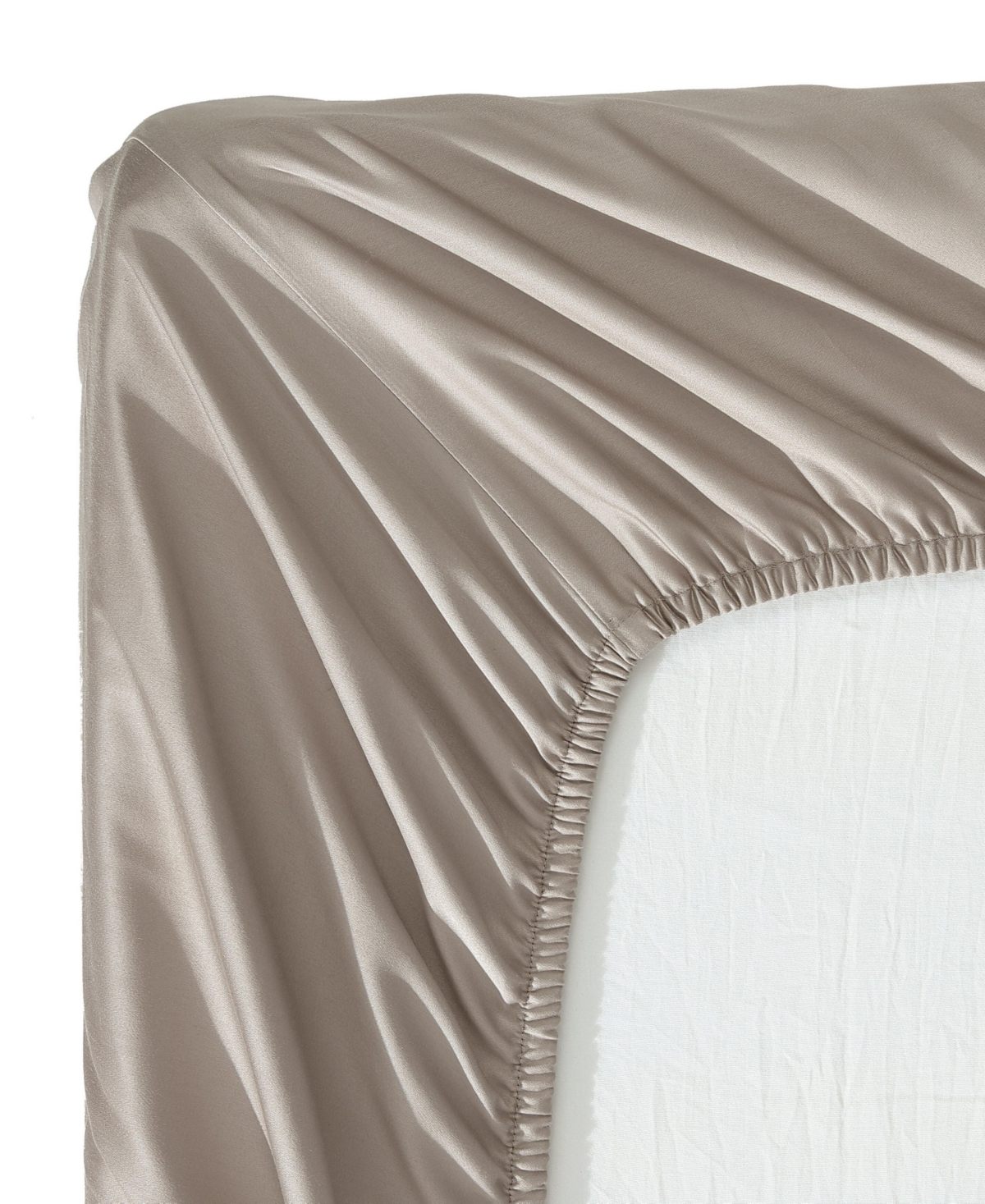 Vera Wang Solid 800 Thread Count Cotton Sateen 4 Piece Sheet Set, King In Natural