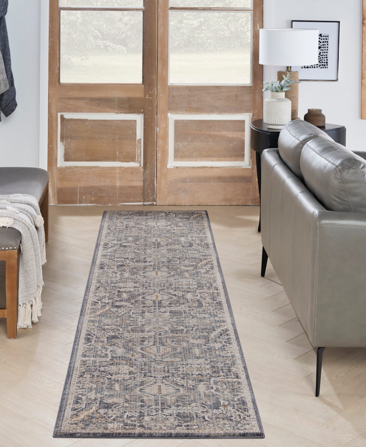 Nourison Home Lynx Lnx02 2'3"x10' Runner Area Rug In Navy,multi