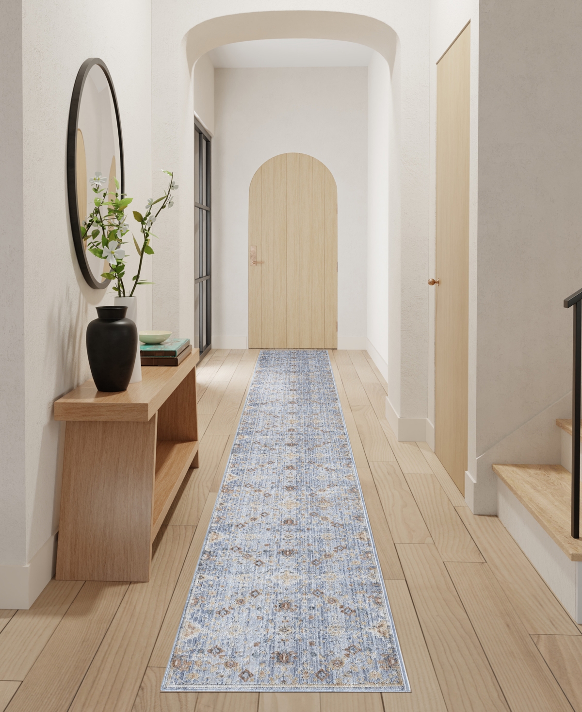 Nourison Home Elegant Heirlooms Elh02 2'2"x8' Runner Area Rug In Blue,ivory