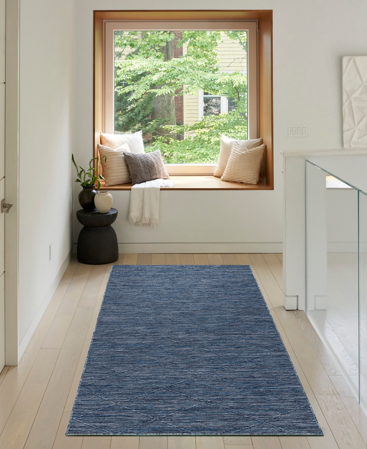 Nourison Home Washable Solutions Wsl01 3'x5' Area Rug In Navy,blue