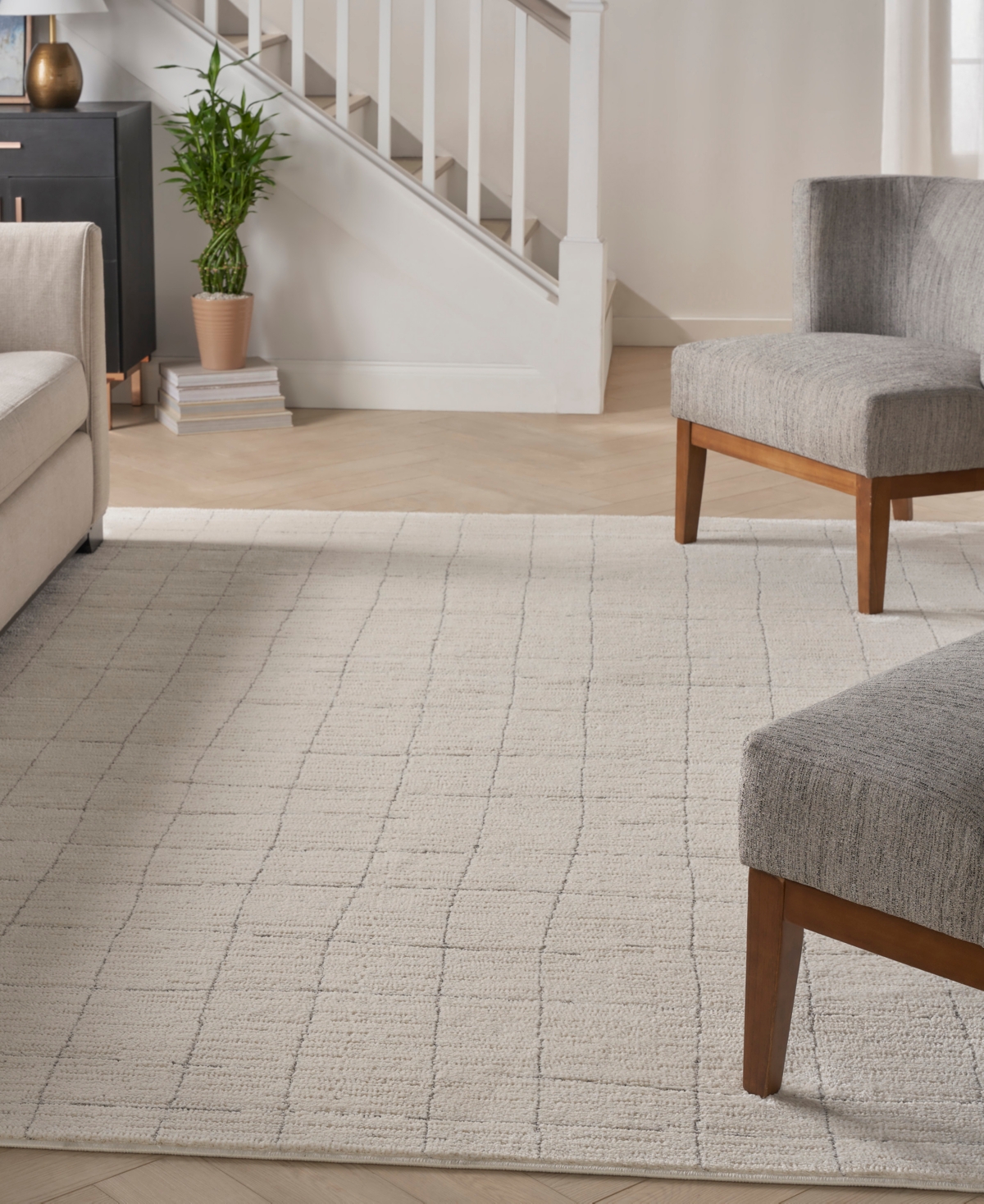 Nourison Home Andes And04 6'x9' Area Rug In Ivory,gray