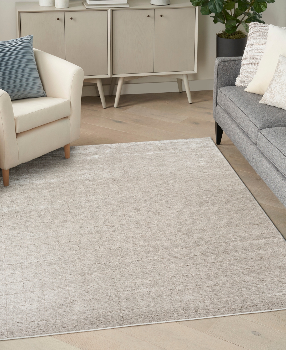 Nourison Home Andes And04 7'10"x9'10" Area Rug In Gray