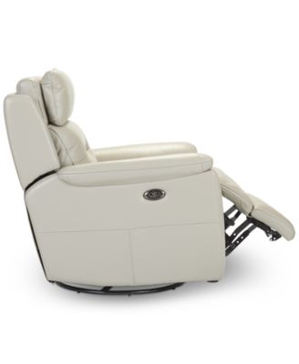Ossorio Leather Power Swivel Glide Recliner, Created for Macy's